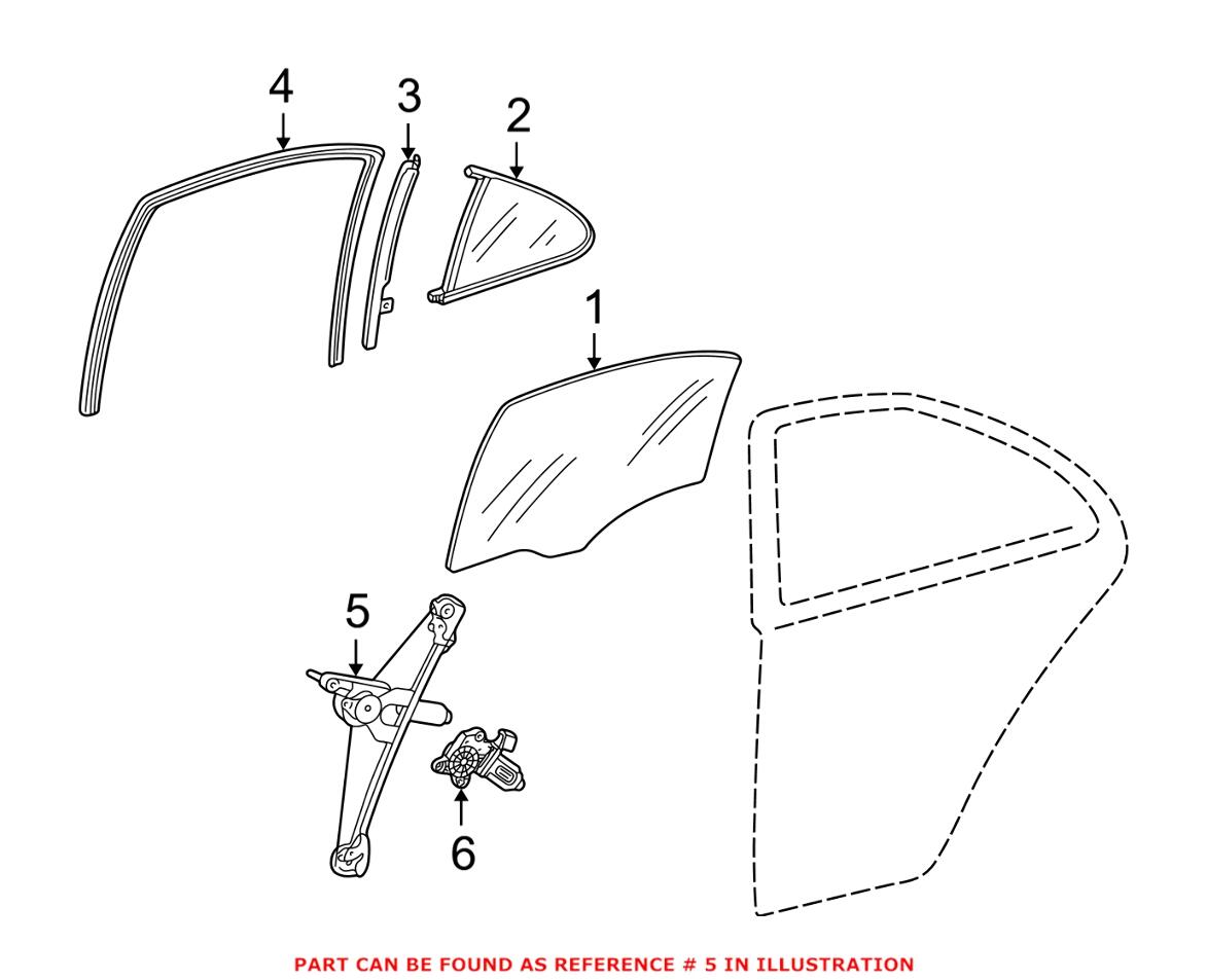 Mercedes Window Regulator - Rear Driver Side 2037300346